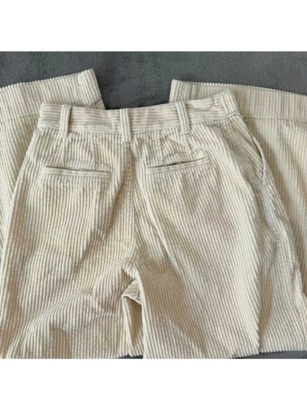 Madewell Wide Leg Wale Corduroy Pants Womens 28 6 Cream High Rise